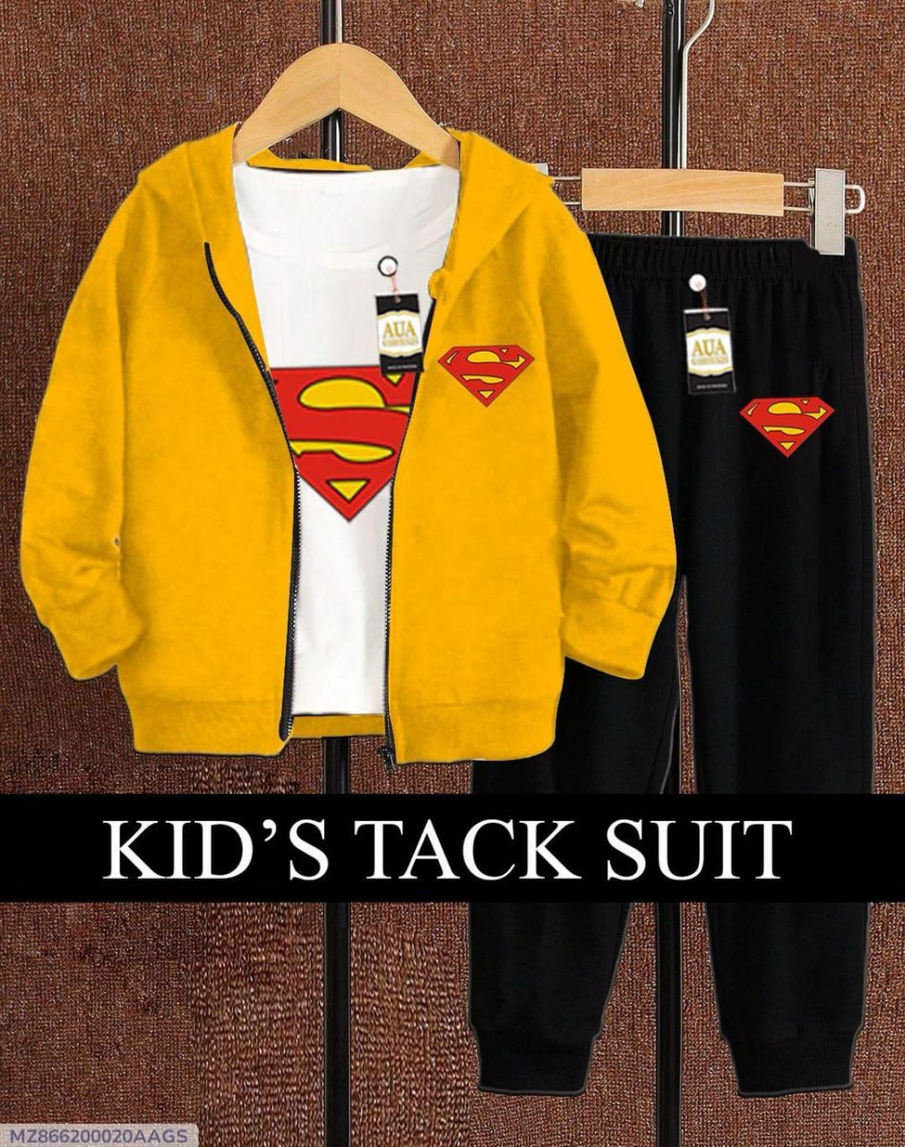 3Pc's Boy's Fleece Prnted Zipper Tracksuit