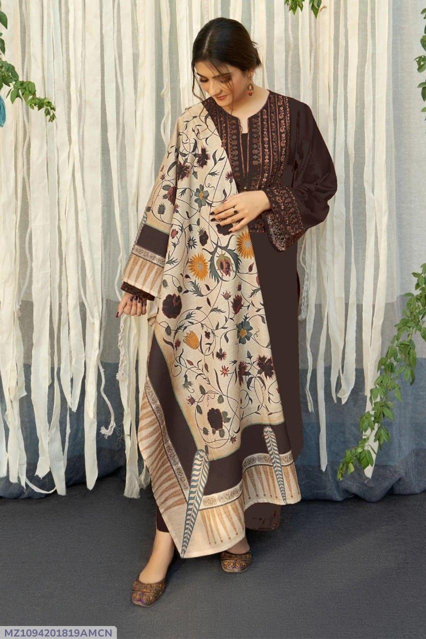 womens unstitched embriodered3Pc's suit