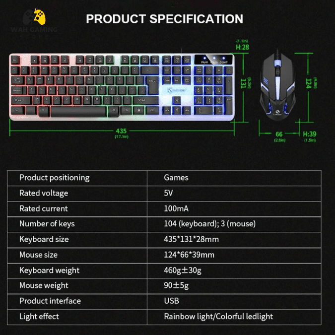 Gtx 350 Gaming Mouse Keyboard Combo