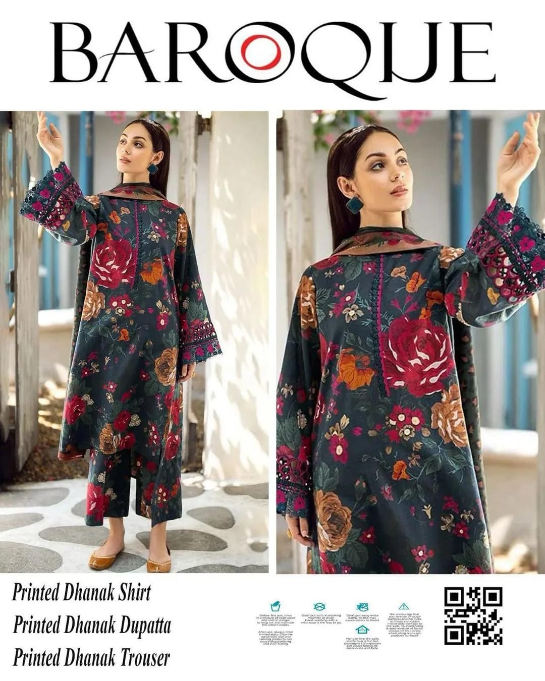 women's unstitched 3Pc's Printed suit