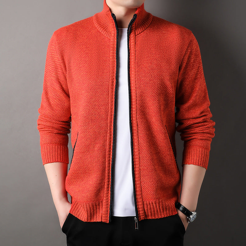 Knitted Cardigan Men's Korean Style Sweater Coat