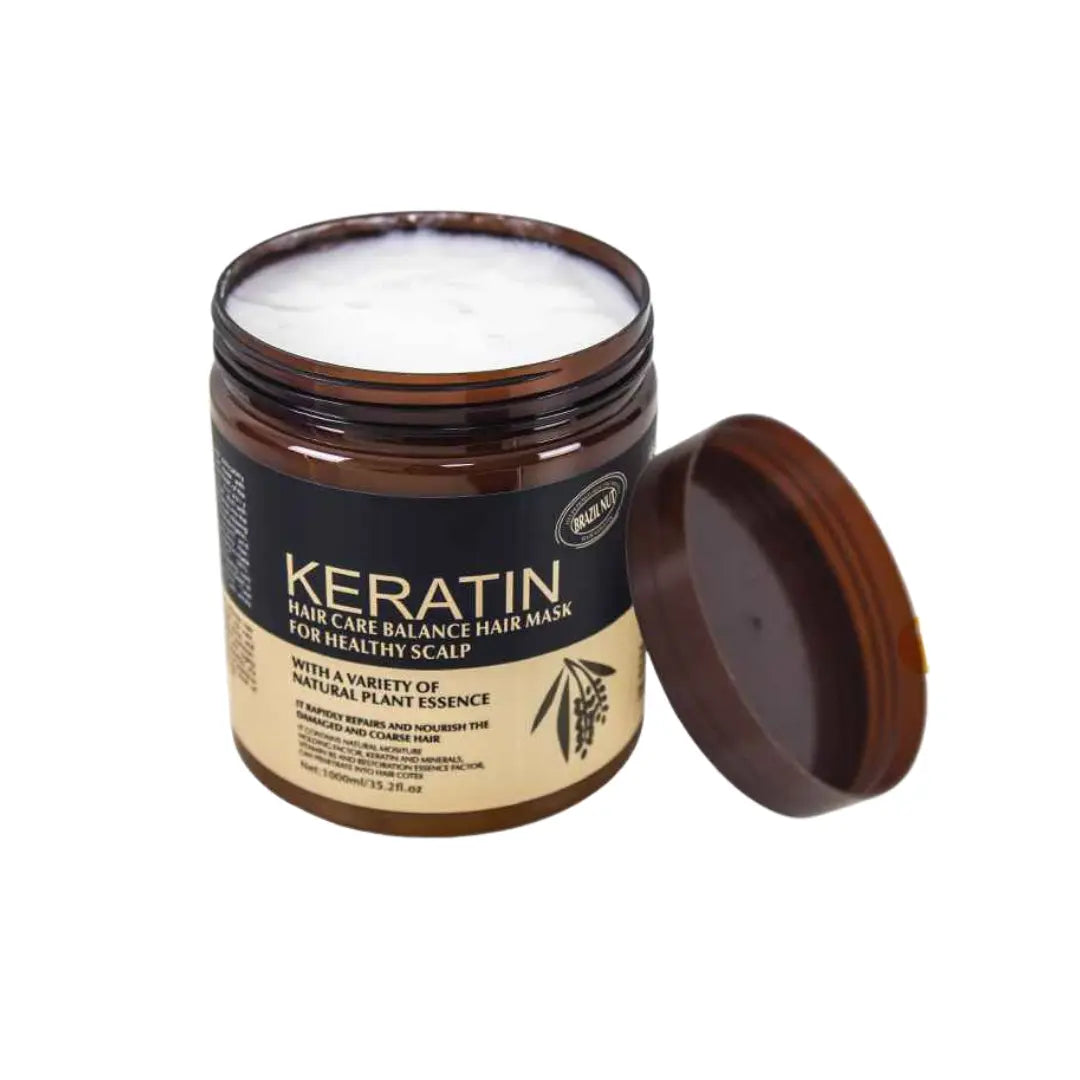 Keratin Hair Mask with Brazil Nut Oil – Deep Repair & Shine
