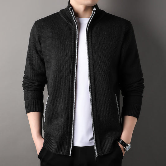 Knitted Cardigan Men's Korean Style Sweater Coat