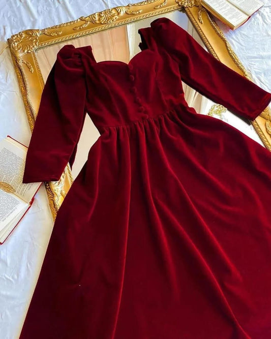 1 Pc Womens Stitched Velvet frock