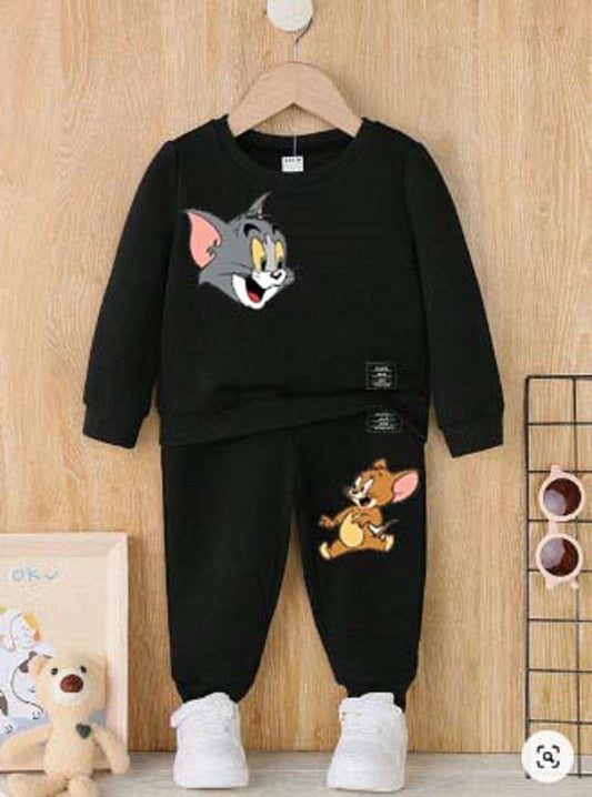 2Pc's kids Polyester Printed Tracksuit