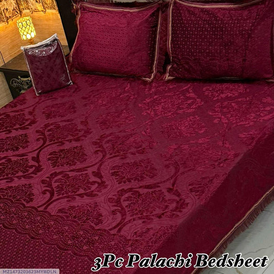 3 PCs Palachi Embossed Double Bedsheet