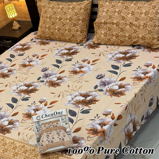 3 pc's cotton Double bedsheet