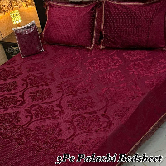 3 PCs Palachi Embossed Double Bedsheet