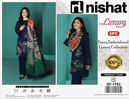 Womens 3Pc's Embriodered suit by NISHAT