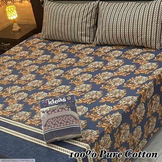 3 prices cotton printed Double Bedsheet
