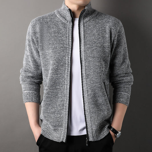Knitted Cardigan Men's Korean Style Sweater Coat